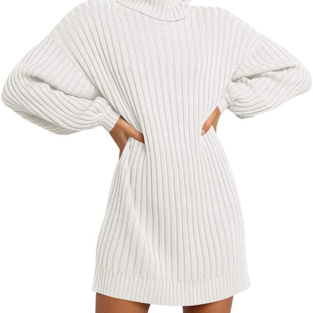 NEVER WORN, Women’s knitted turtleneck sweater dress